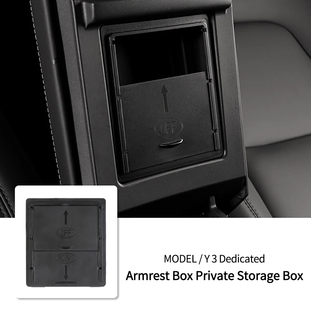 Hidden Storage Box For Tesla Model 3 Y Center Console Organizer Armrest For Tesla Car Accessory Auto Armrest Holder Box