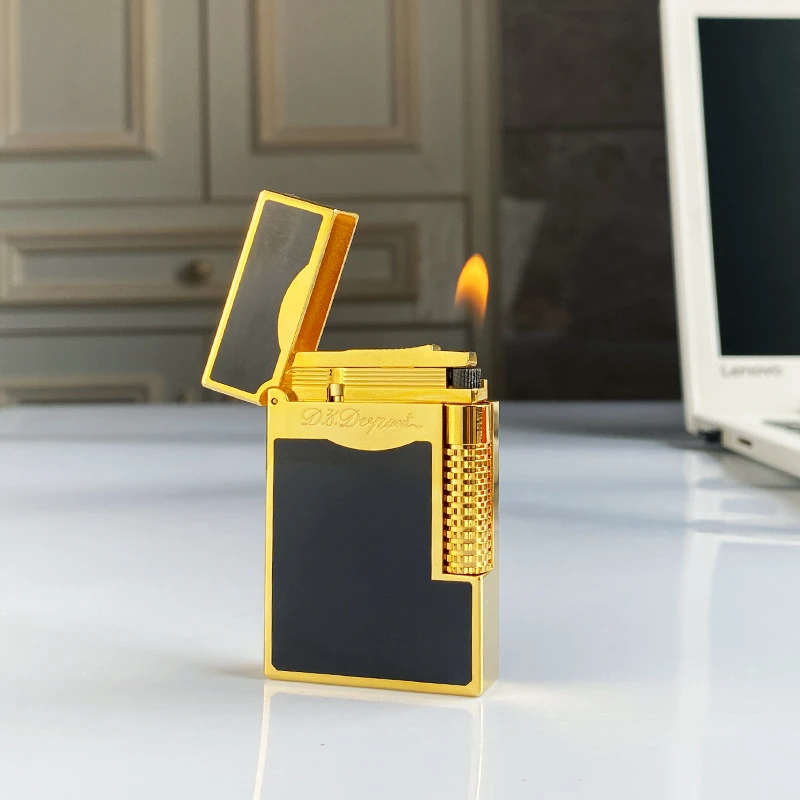 New commemorative edition single and double flame luxury lighter Ping Sound natural paint cigarette smoking butane lighter 16083