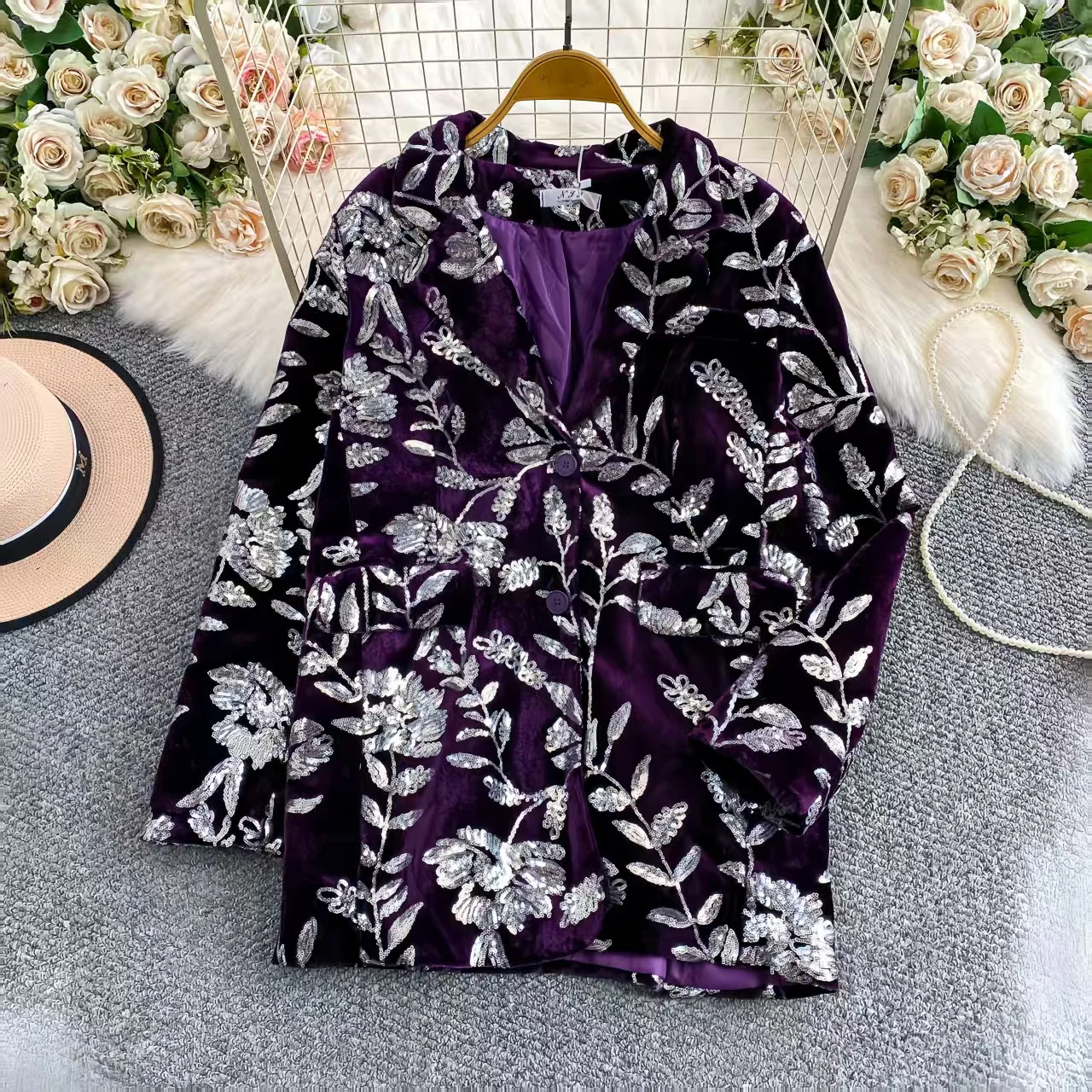 European Style Light Luxury He - đánh giá và giá Velvet Blazer Women