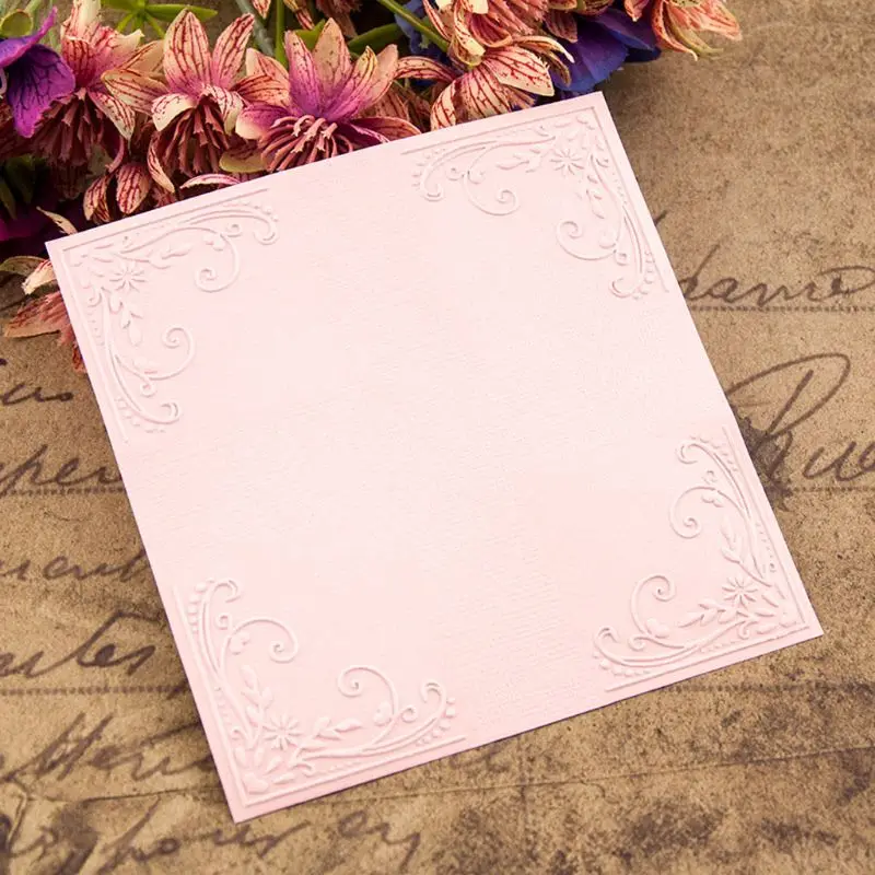 Lacework Plastic Embossing Folder DIY Craft Template Mold Scrapbook Paper Card Photo Album Making Fondant Cake Decor