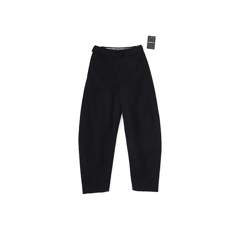 

Брюки женские повседневные Bodhl из смесового хлопка и льна с высокой талией, прямые, свободного кроя, длинные