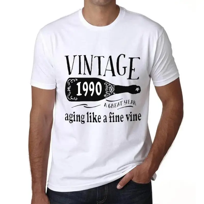 

Мужская футболка Aging Like A Fine Wine 1990, 34-й день рождения, юбилей 34