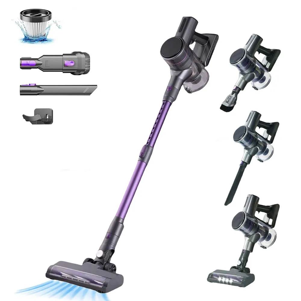 Cordless Portable Vacuum Cleaner Wireless For Home 20Kpa 250W Strong Suction For Floor Sofa Curtains Pet Hair Removable Battery