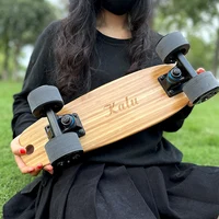 45 56cm Mini Bamboo Short Skateboard Girl Boy Portable Skate Fish Long Board Roller Scooters 3