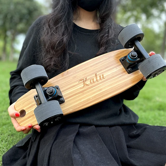 45 56cm Mini Bamboo Short Skateboard Girl Boy Portable Skate Fish Long Board Roller Scooters 3