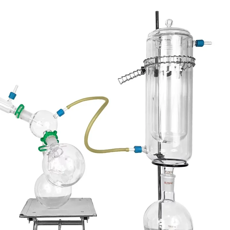 Laboratory Instruments Distillation Extraction Essential Oil Extraction Glass Set 2L Short Course Distillation