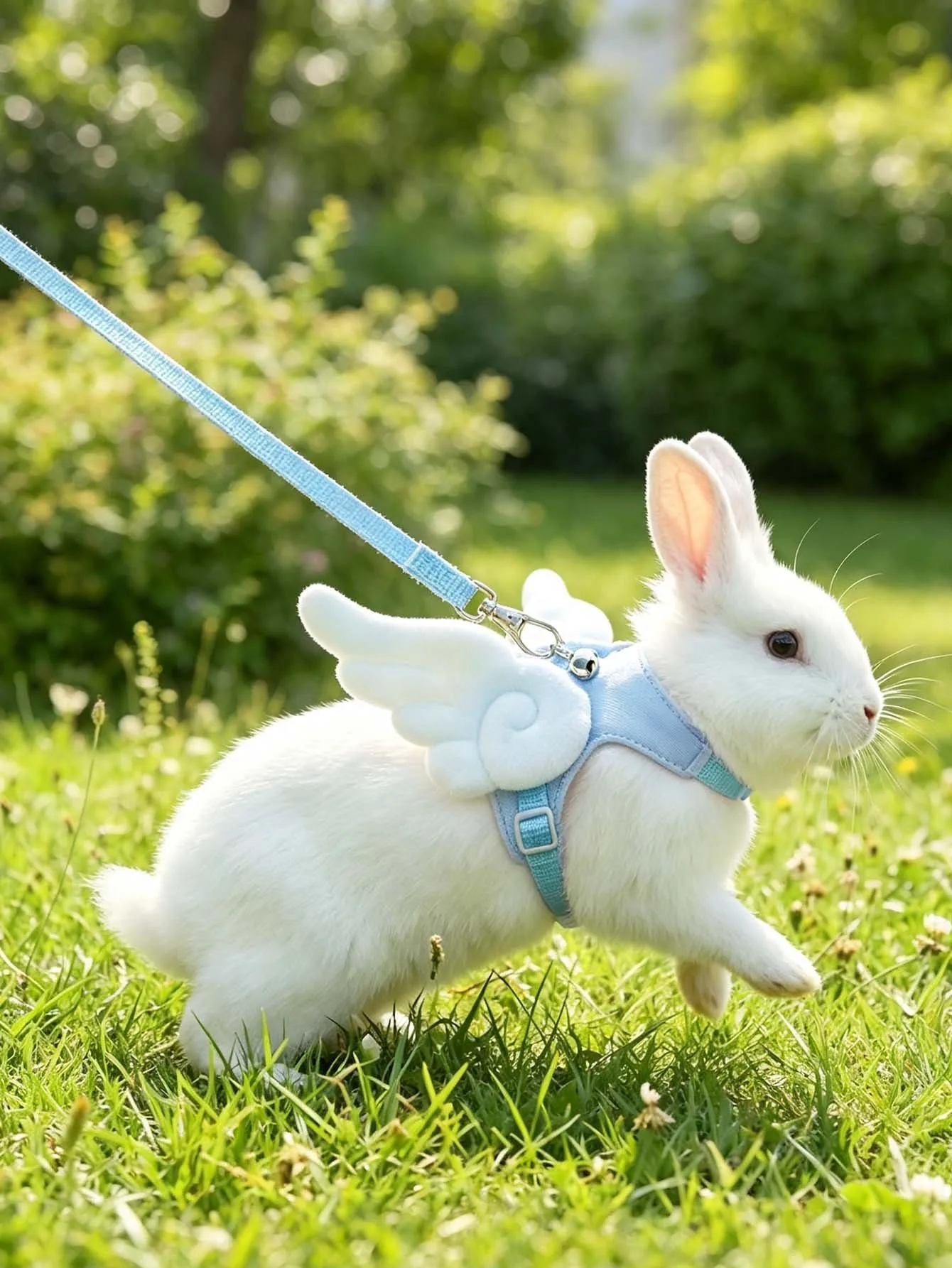 Ferret Harness and Leash Set Adjustable Escape‑Proof Soft Breathable Vest With Bell Lightweight Cartoon Wing for Guinea Pig