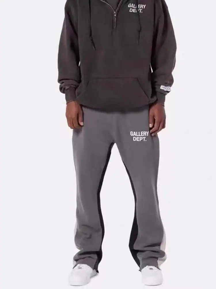 

Trendy Youth Dstring Cotton Blend Bell Bot Pants High Street Sle Long Trousers Casual Patchwork Loose Fit Autumn Wear