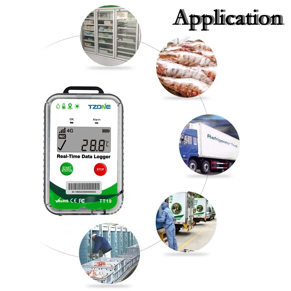

Humidity and Temperature Controller Gps 4g Monitor TZONE Cold Chain Transportation Data Logger Humidity