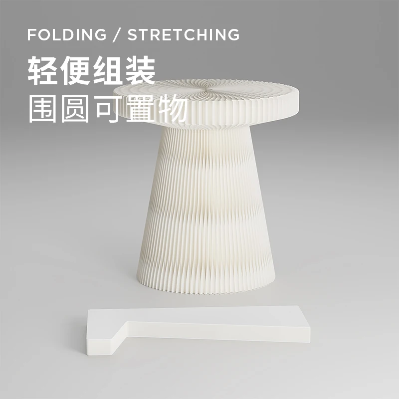 

Folding Scholar Exhibition Display Stand, Paper Folding table, Island Display Rack, Creative Assembly Platform shelf decor