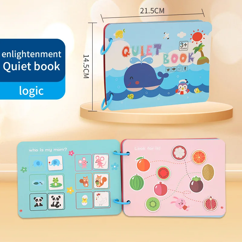 Montessori Baby Quiet Book Kid Busy Book Educational Toy Logical Life Ability Sorting Match Game Baby Sticker Toy