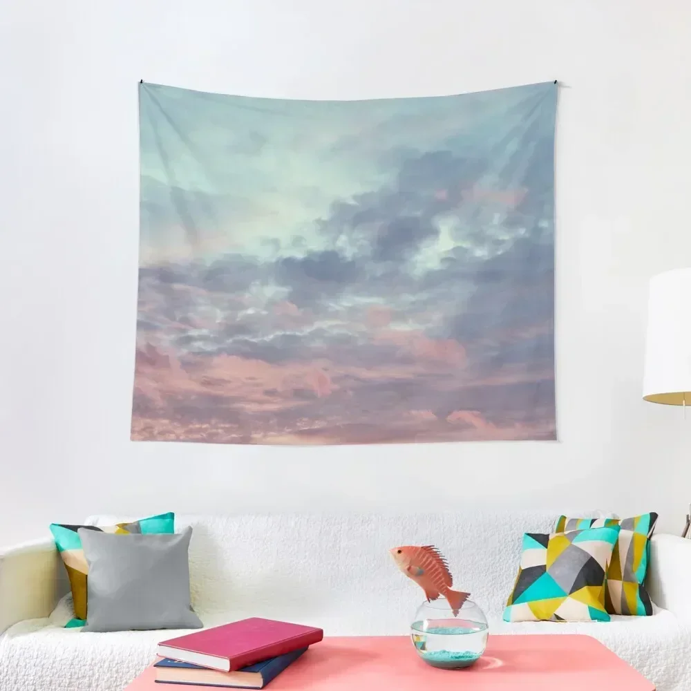 

Pink Purple and Blue Summer Sunset Tapestry Home Decorations Decorative Wall Mural Room Decorations Cute Room Decor Tapestry