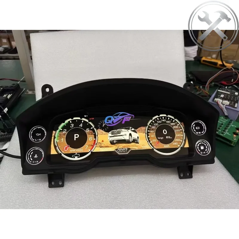 

12.3'' 1920720 Full LCD Digital Virtual Cockpit Dashboard Speedometer Instrument Panel Auto Upgrade for LC200 2008-2020