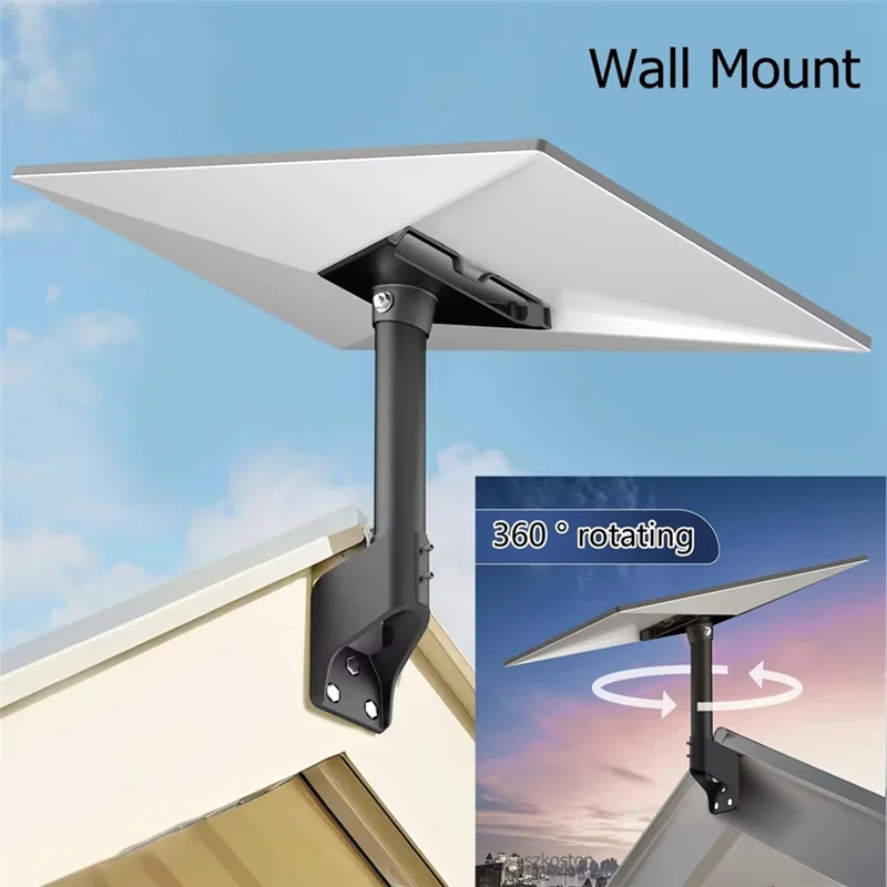 ABZW Adjustable Wall Mount Kit For Starlink Gen 3- 360° Rotatable Short Roof Pole Mount With Bracket Screws For Starlink V3