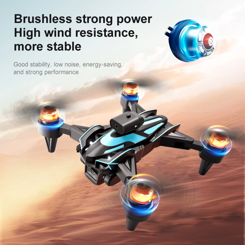 Rc Drone 4K HD Three Camera Aerial Photography Light Flow Helicopter Obstacle Avoidance Remote Control Drone Brushless motor