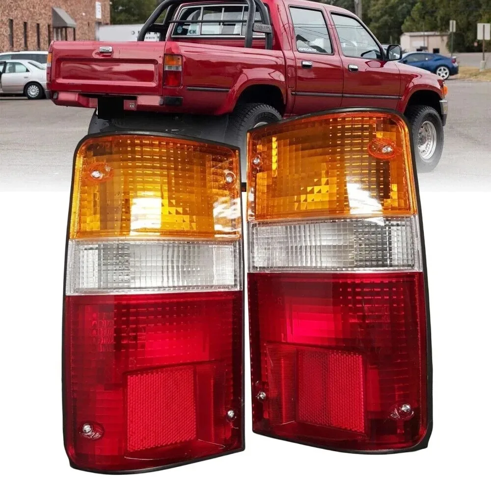 Tail Lights Assembly Lamp Pair Replacement Auto Parts Fit For 1985-1995 Toyota Hilux SR5 LN80 Pickup 81550-89163, 81560-89163