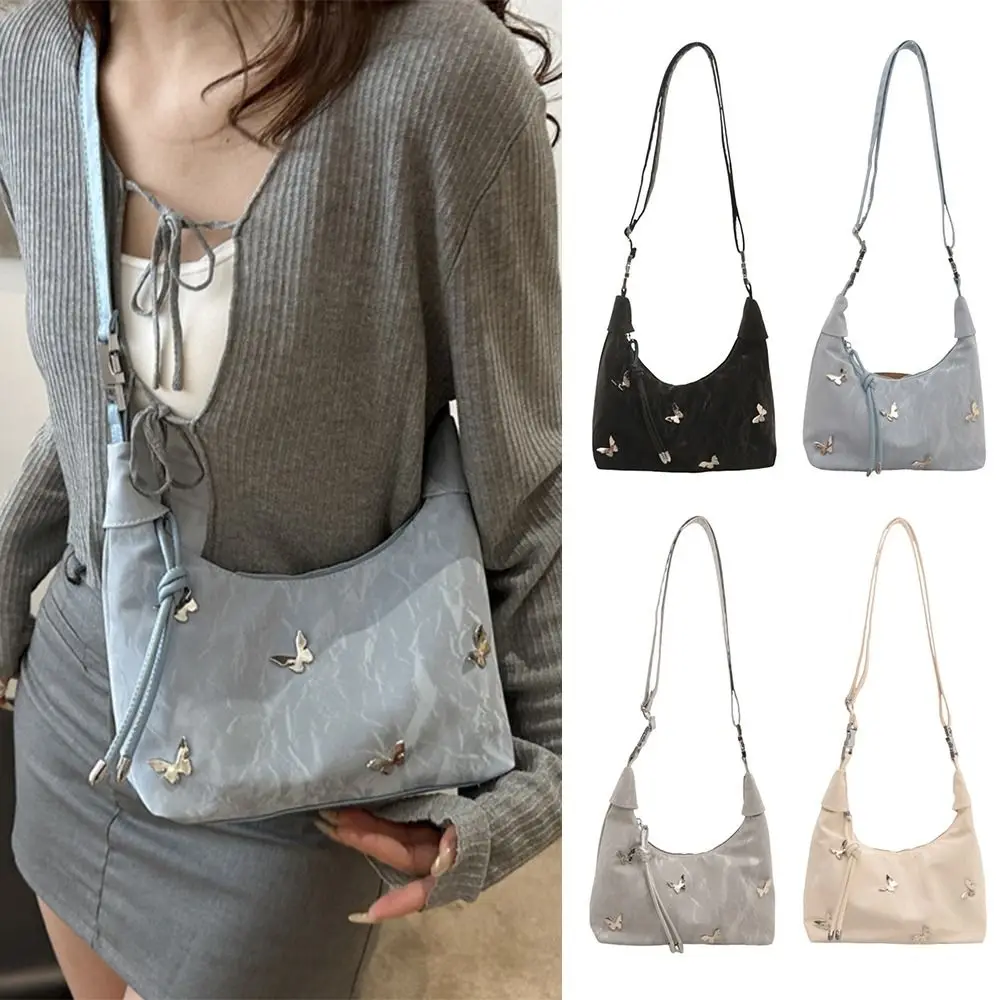 

Womens Casual Shoulder Bag Large Capacity Butterfly Decor Tote Soft Surface Multi-Purpose Handbag Commute Travel Tote bag