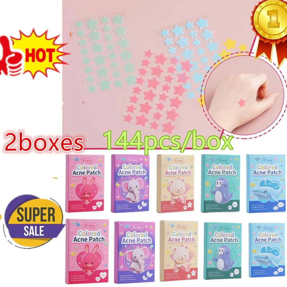 2x 144pc/box Mini Star Invisible Acne Removal Pimple Patch Beauty Face Acne Spot Face Pimple Acne Skin Concealer Tool Stickers