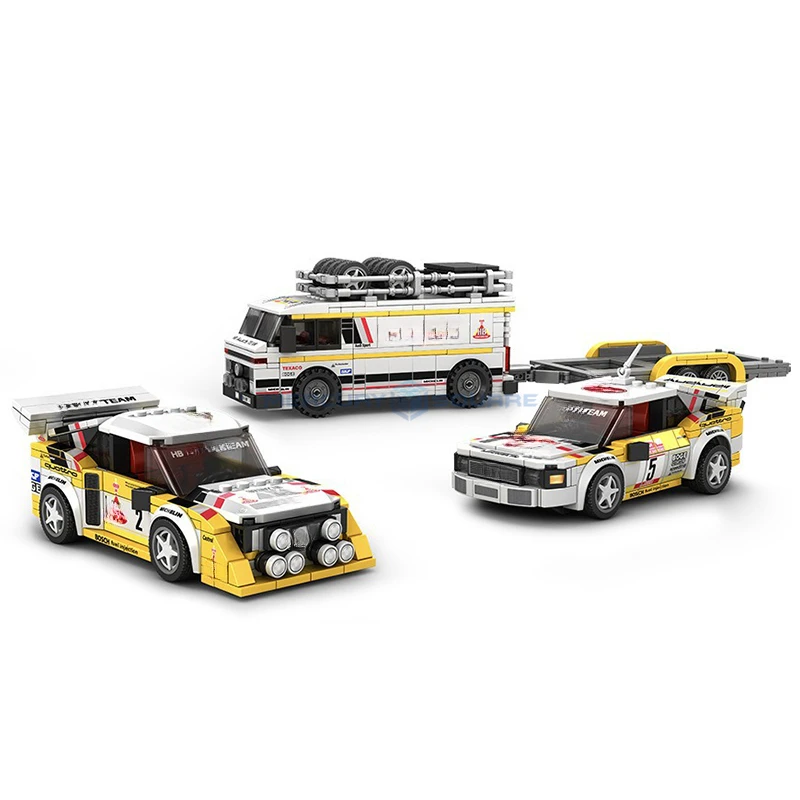 1:32 Rennwagen Team Modell Bausteine MOC LKW Ausrüstung WRC Fahrzeug Blöcke Kit High Tech Spielzeug