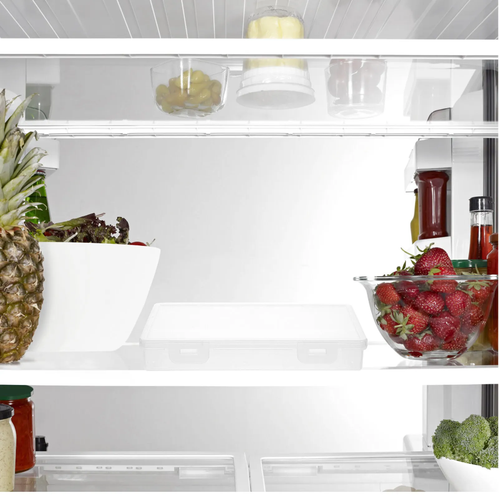 Cheese Slice Storage Box for Fridge – Butter, Fruits, Food, Durable, Easy-Clean, Smooth Surface, Supple Lid