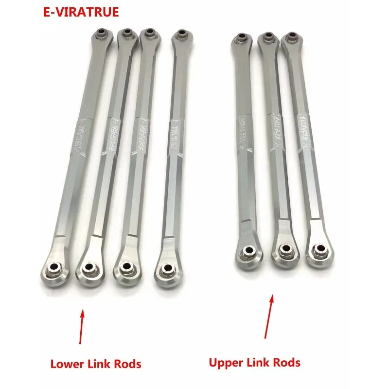 E-VIRATRUE Axial SCX6 1/6 7075 Aluminum Upper&Lower Link Rod (7pcs)