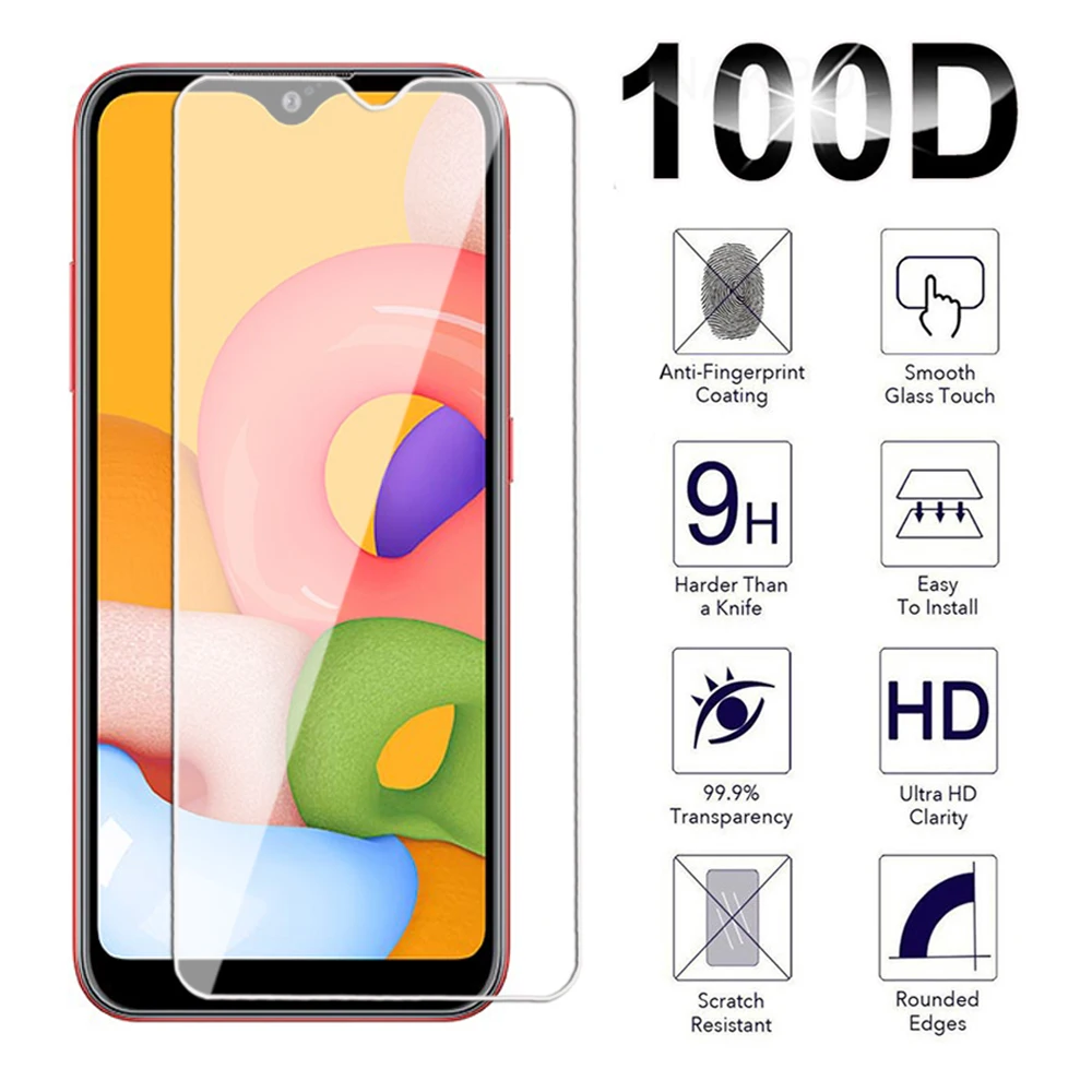 Transparent Tempered Glass For Samsung Galaxy A01 A11 A21 A31 A41 A51 A71 Screen Protective Note 10 S10 S10eLite A21S galss Film