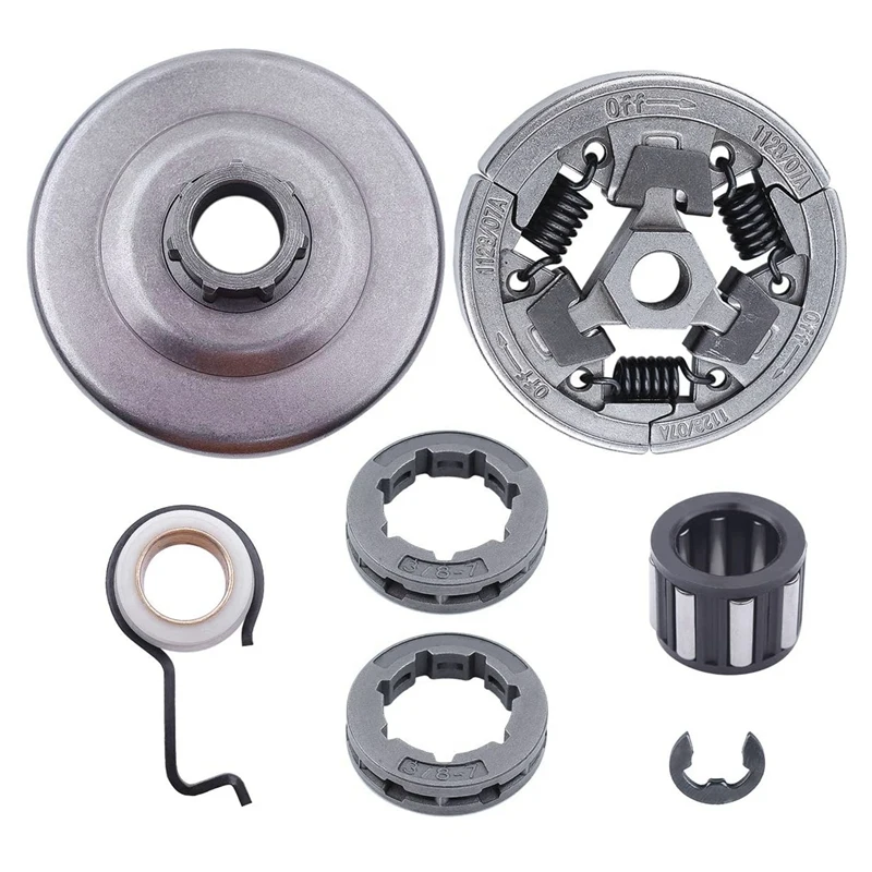 เฟืองดรัมเฟืองโซ่คลัตช์สำหรับ MS361 MS440 MS460 MS461 044 046อะไหล่ทดแทนพร้อมตัวหนอนคลิปไฟฟ้า