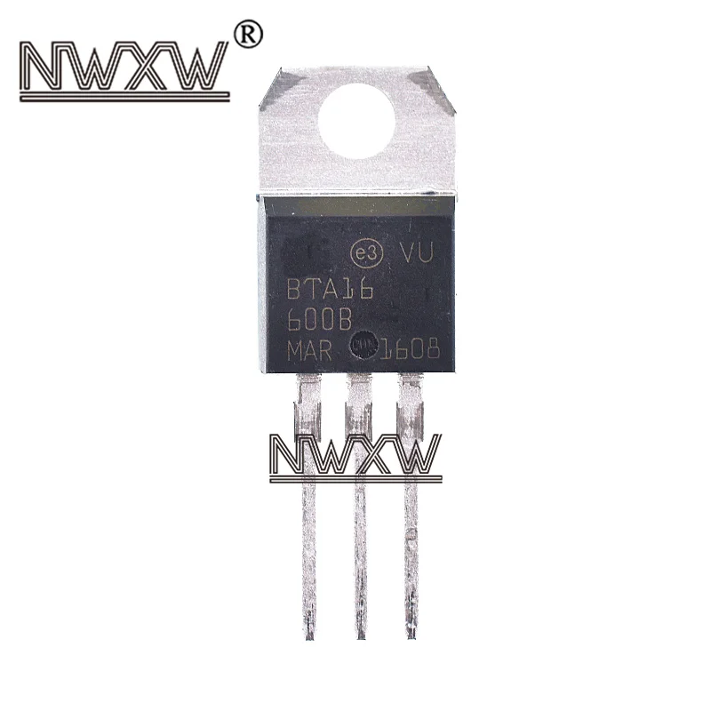 10 Stks/partij BTA16-600B Bidirectionele Thyristor BTA16 16A 600V Rechte Plug Transistor TO220
