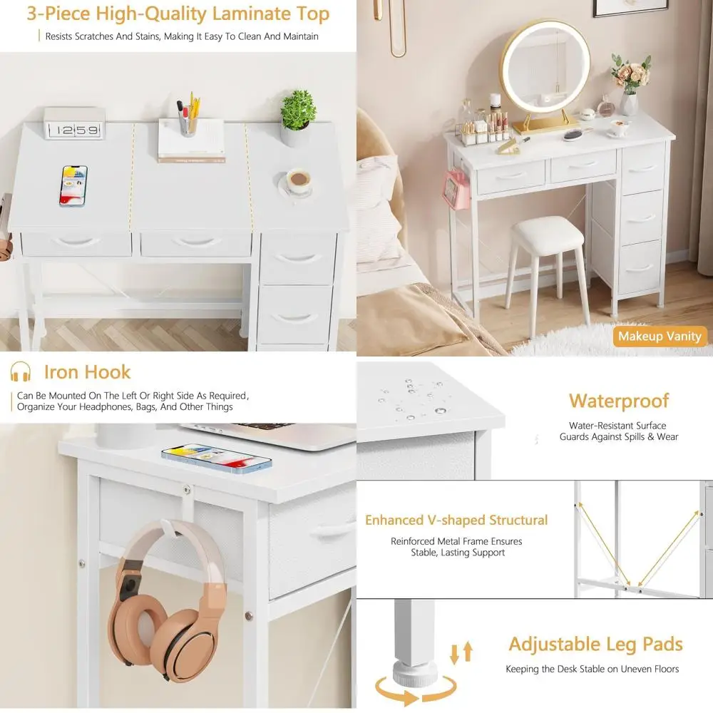 Small Desk With 5 A…