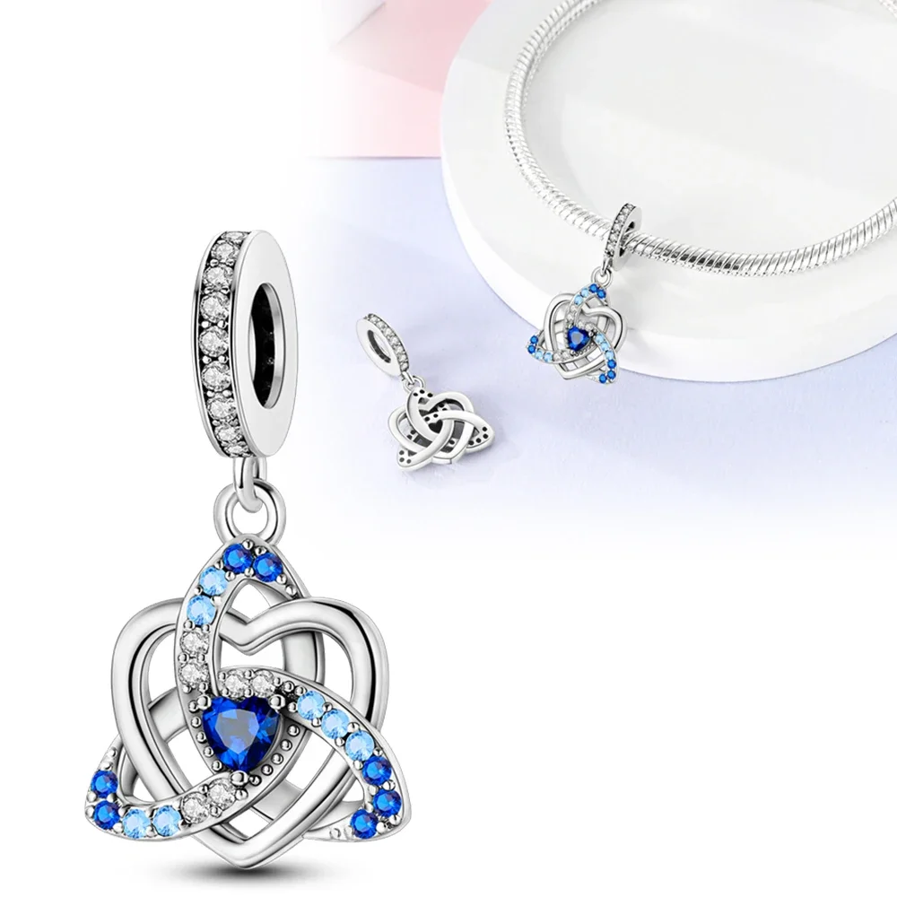 925 Sterling Silver 2024 Celtic Knot Star Charm For Original 925 Bracelet Necklace Jewelry Making