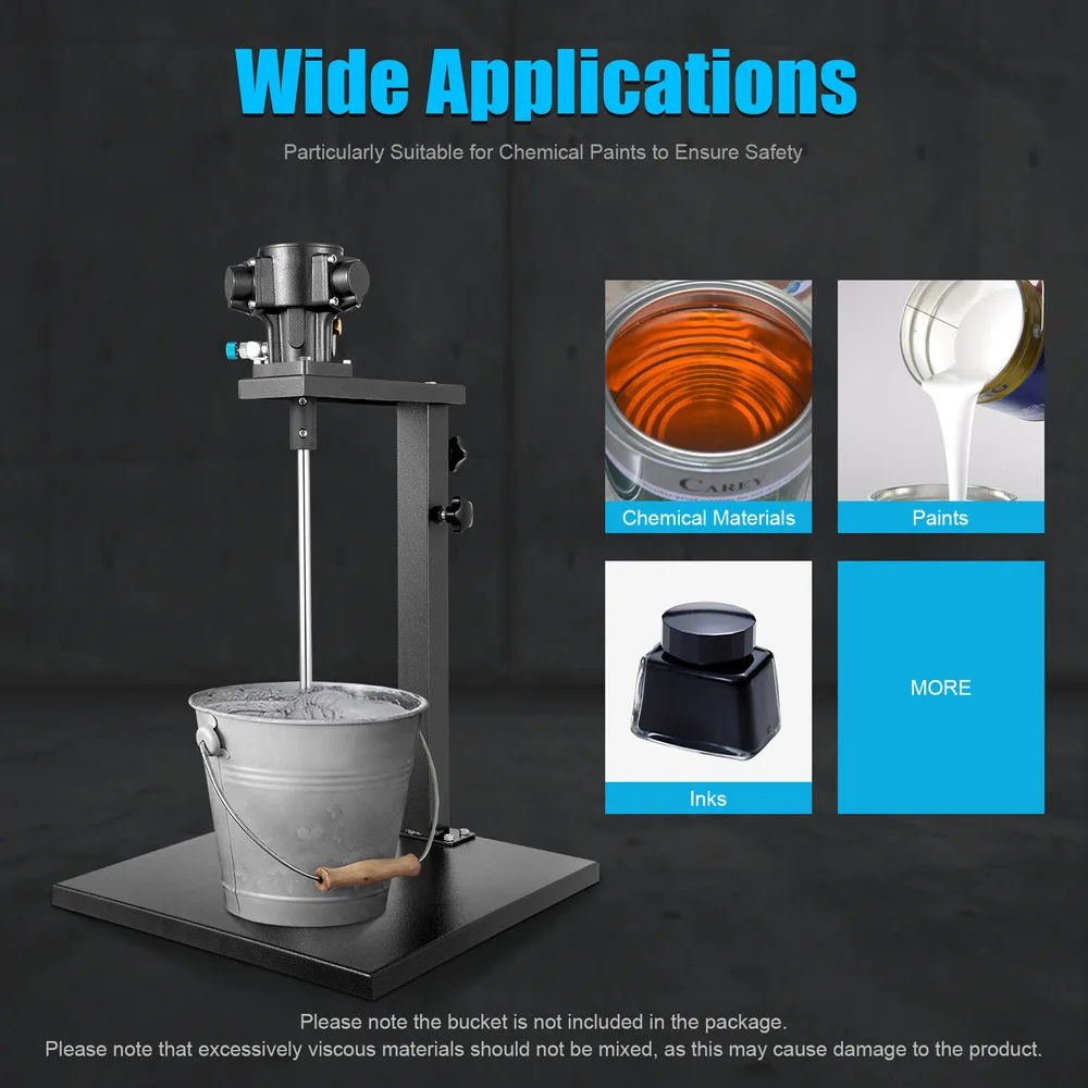 5Gallon 1/4HP Automatic Paint Mixer Blender Pneumatic Agitator Blender Disperser