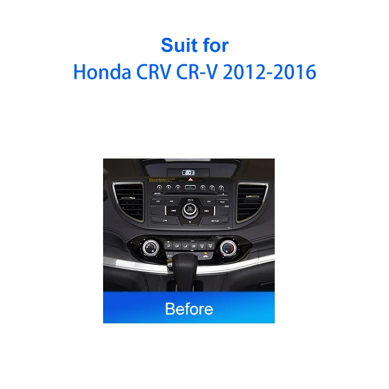 เครื่องเล่นมัลติมีเดียวิทยุในรถยนต์10นิ้วกรอบแผงหน้าปัดสำหรับ Honda CRV CR-V 2012-2016 2 DIN GPS DVD