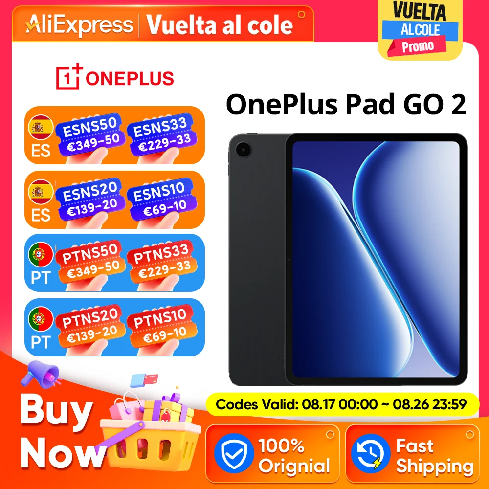 Versión global OnePlus Pad GO 2 8+128 GB WiFi, 8+256 5G, pantalla de 12,1 pulga…