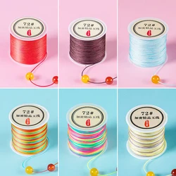 50M/Roll 0,8mm Nylon Faden Schnur Chinesischen Knoten Macrame Schnur Armbänder Geflochtene String Für DIY Quasten Perlen shamballa String