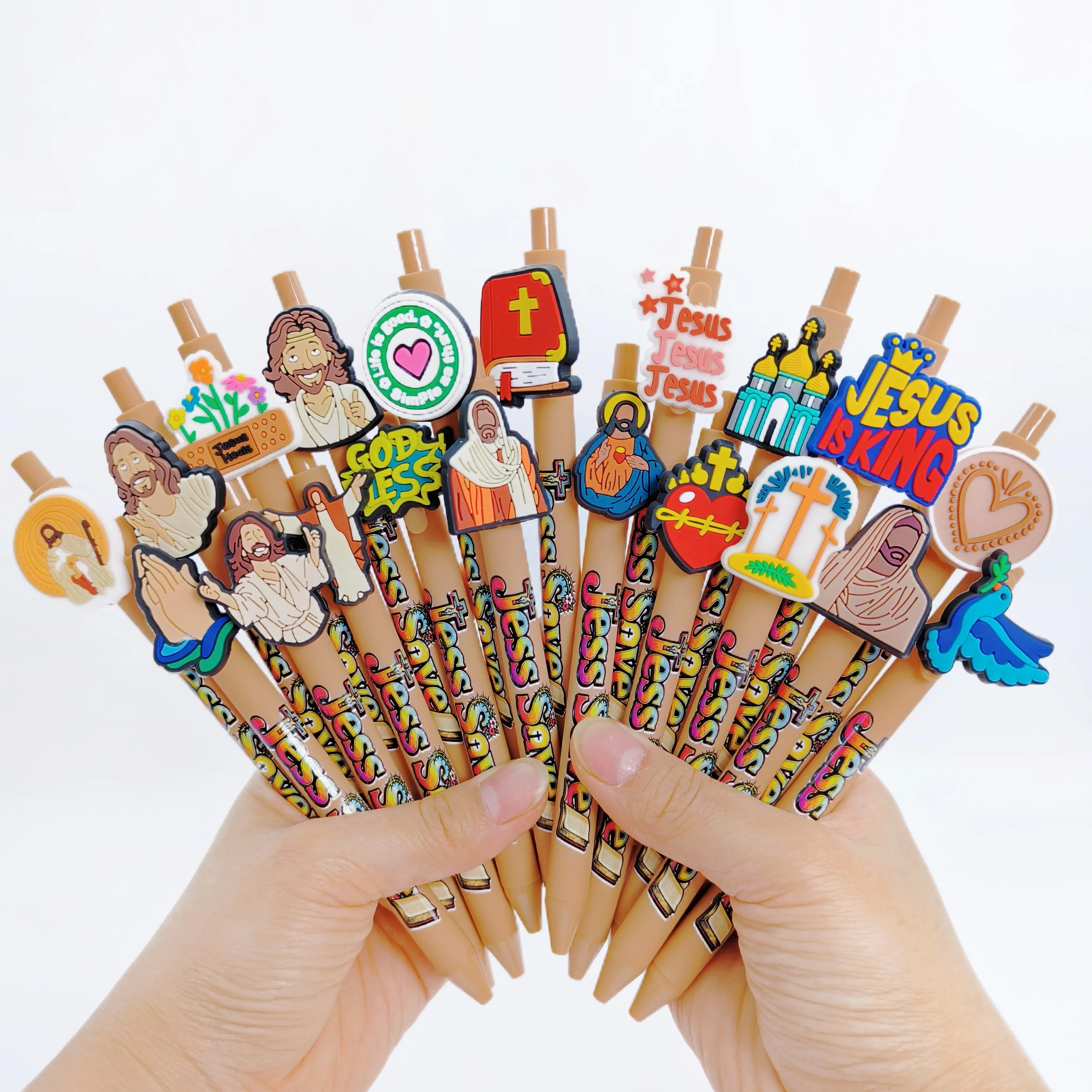 

15 шт./20 шт. шариковая ручка с религиозной веррой Иисус Спасательная вера подарочная ручка Хвала Иисуса подарочная ручка