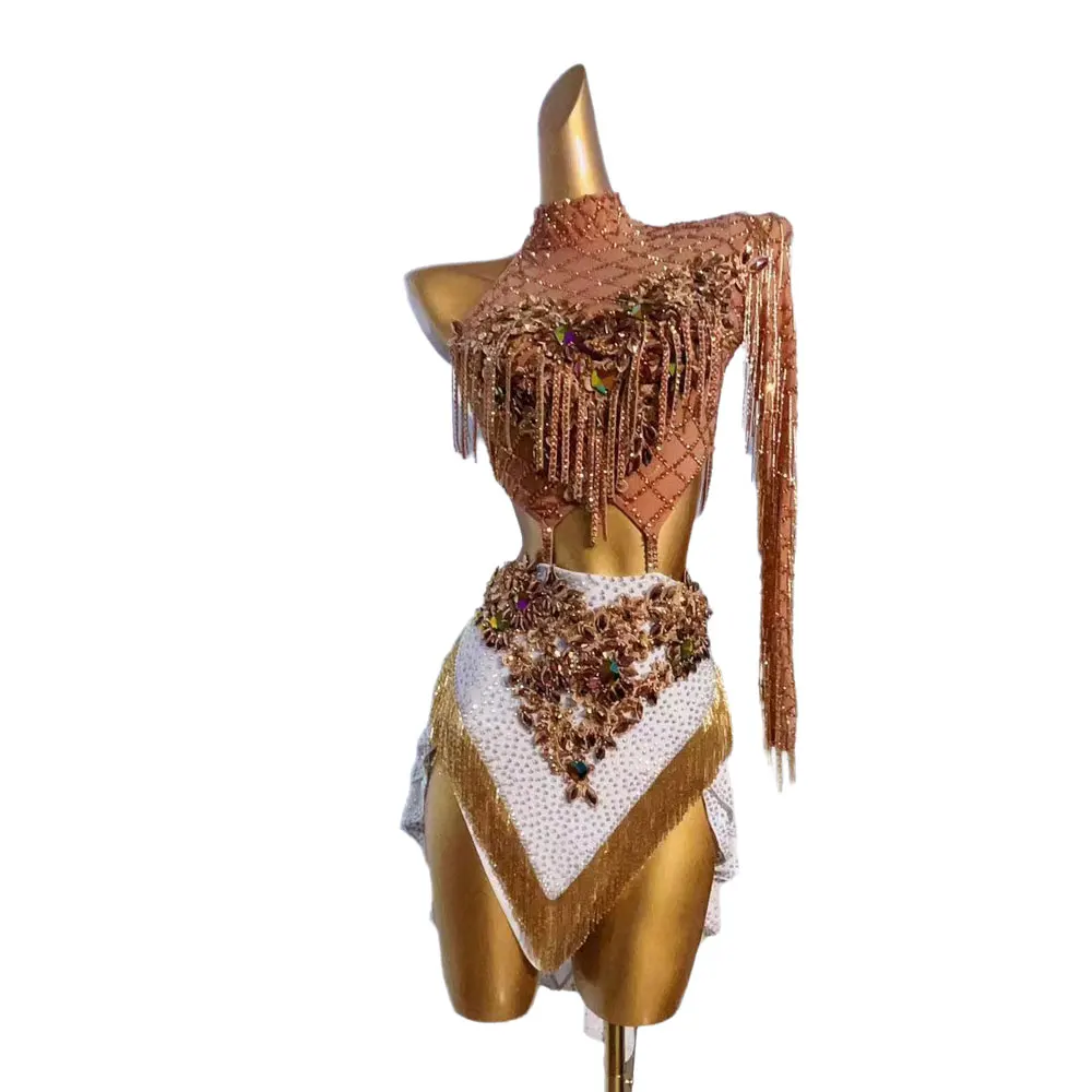 

Latin Dance Competition Women's High end Customized Luxury Diamond Dress Samba Performance Dress Blackpool Dress