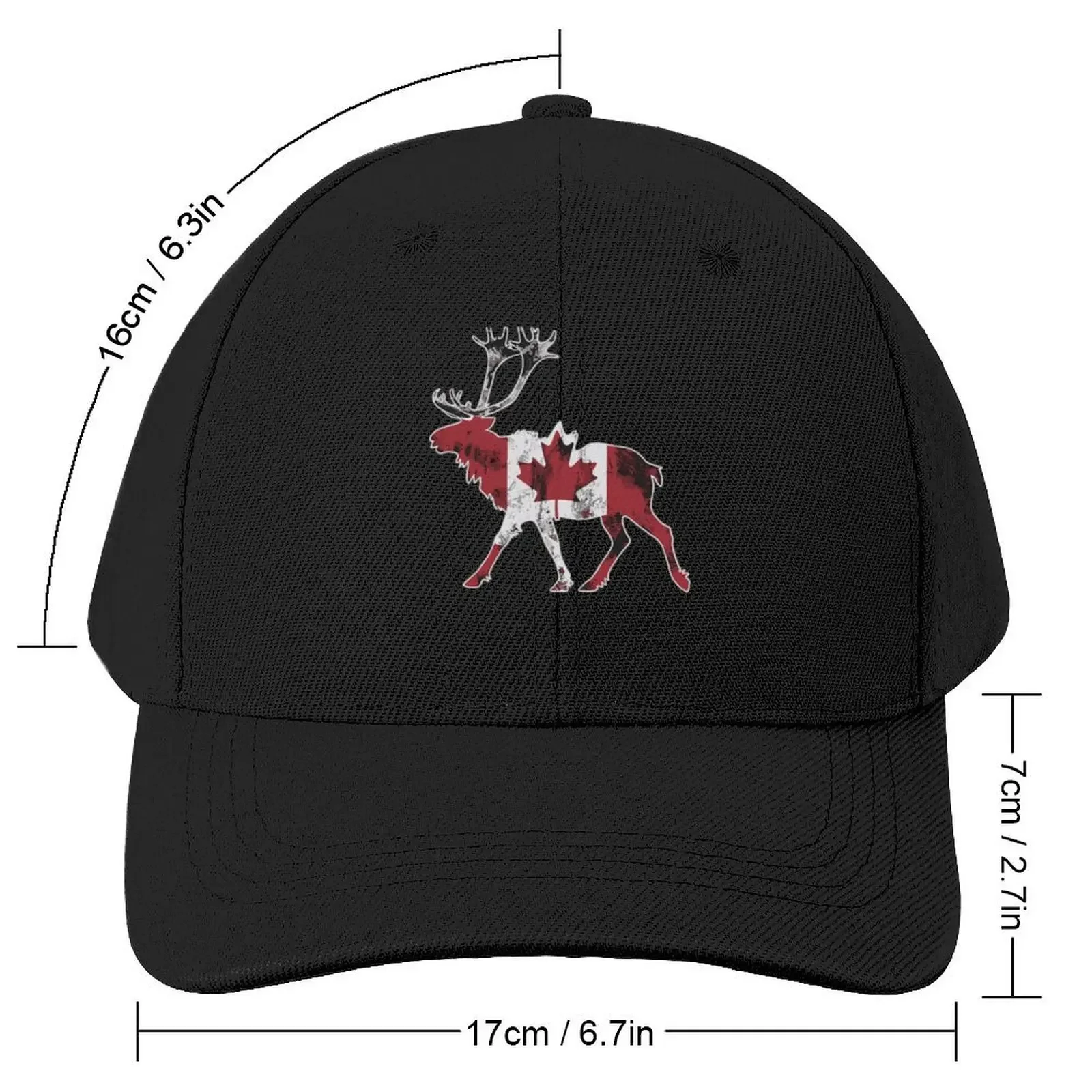 Maple Leaf Caribou Canadian Flag Canada Baseball Cap Snap Back Hat Mountaineering Hood Mens Caps Women's