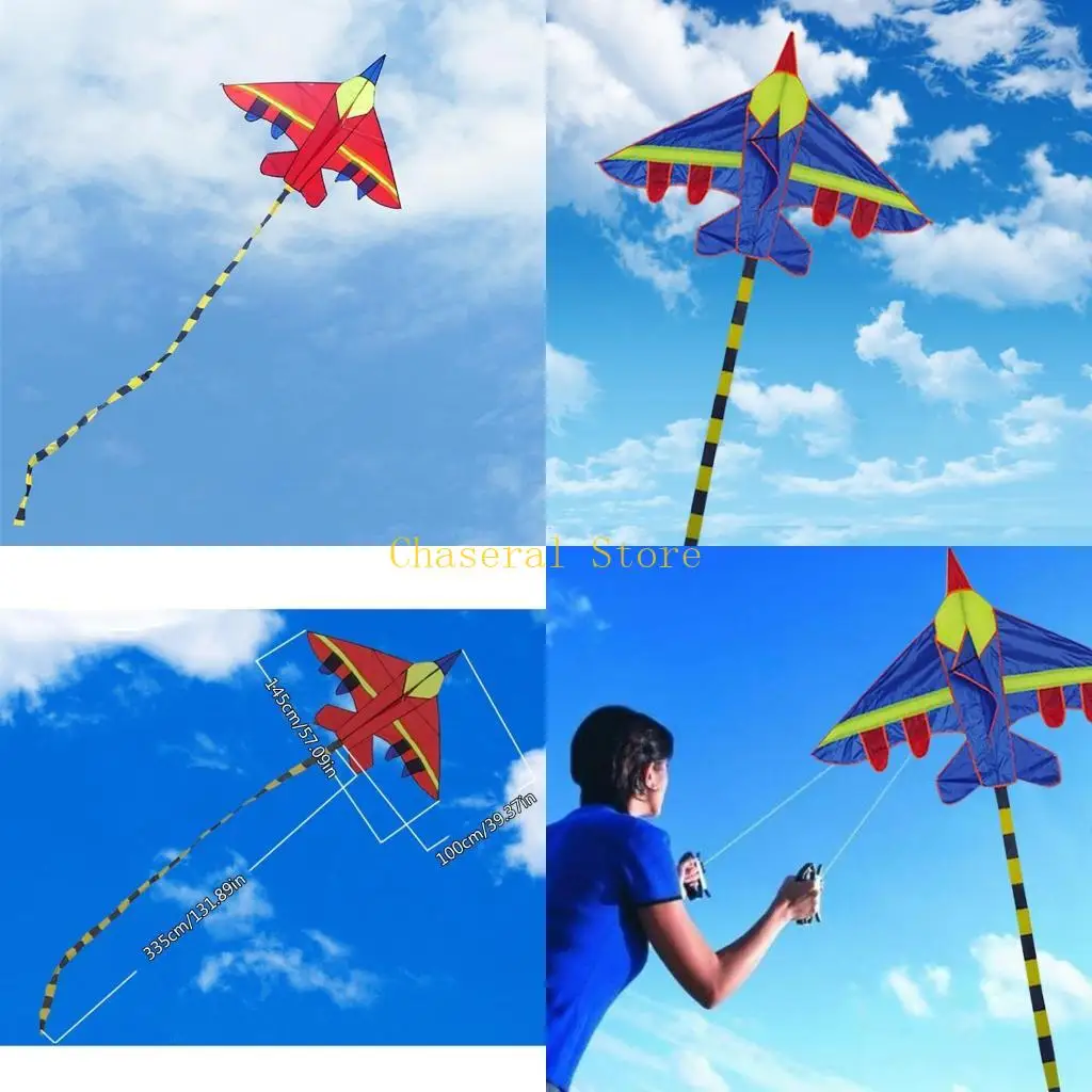 E7CE Air Plane Kite Beach 연주 장난감 쉬운 전단지 화려한 스피너 어린이 야외 선물