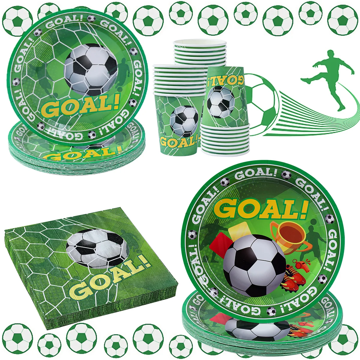 Football Theme Party Decoration for Boys Birthday Football Tableware Football Birthday Party Baby Shower Decor Soccer Supplies