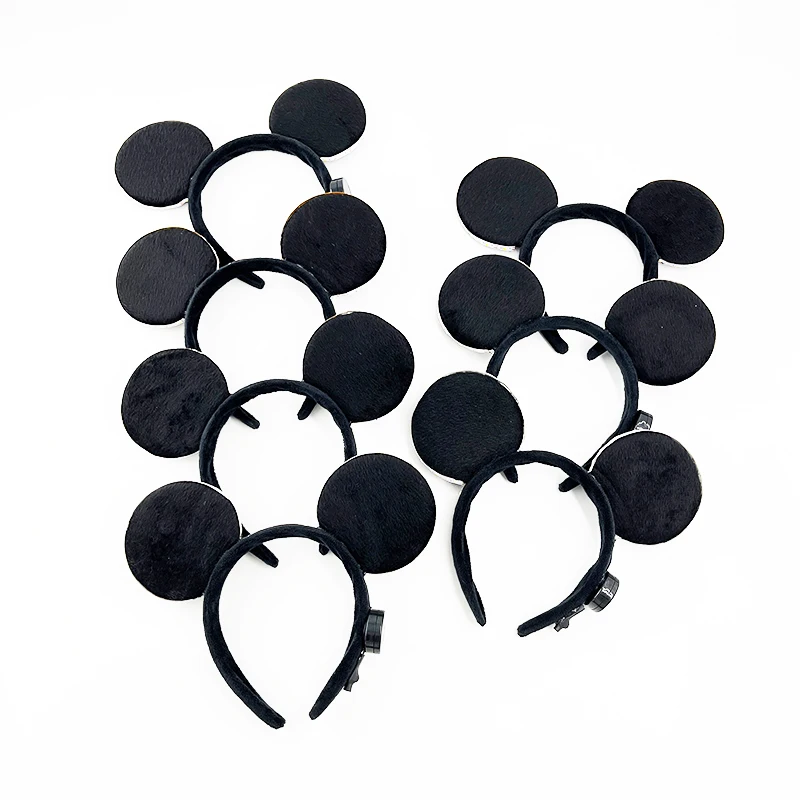 Luminous Glowing Headband LED Mickey Hairband Birthday Party Supplies Boy Girl Headwear Mouse Ears Hair Band Hair Accessories