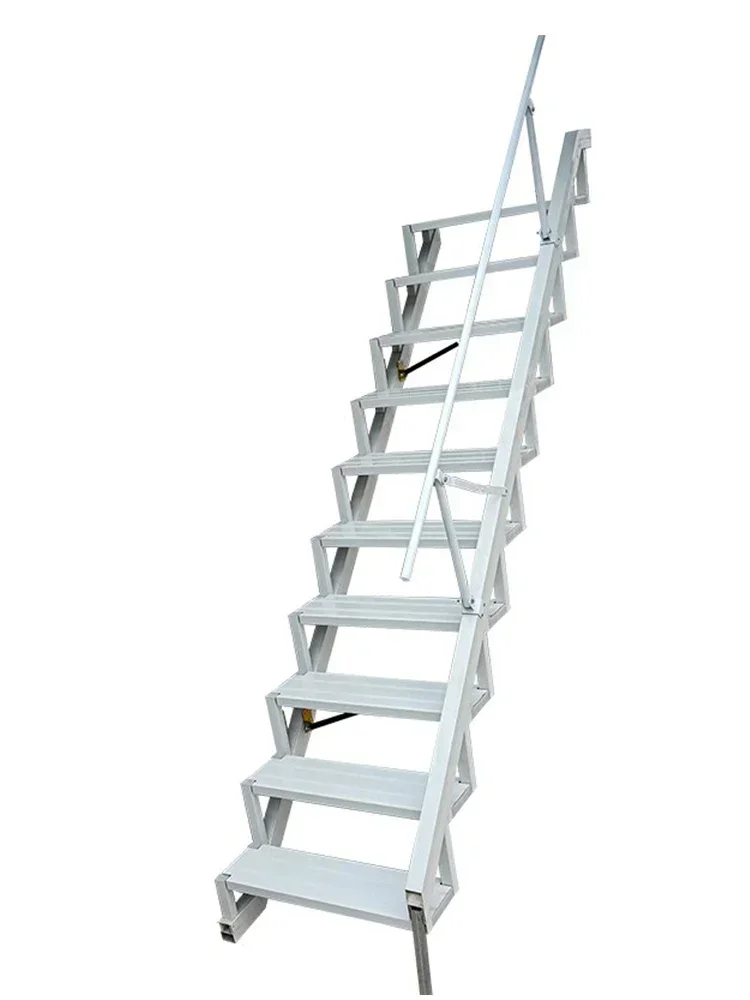 Staircase against the wall folding steps alloy outdoor outdoor folding ladder home pavilion stairs