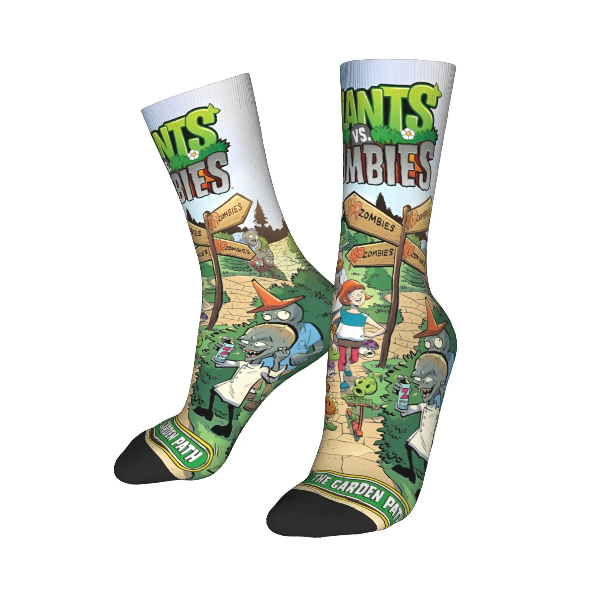 لعبة P-Plants-vs-Zombie جوارب الكبار الرجال الجوارب متوسطة لينة جوارب بأشكال مضحكة الشتاء تشغيل الرياضة المضادة للانزلاق الجرافيك الجوارب #3