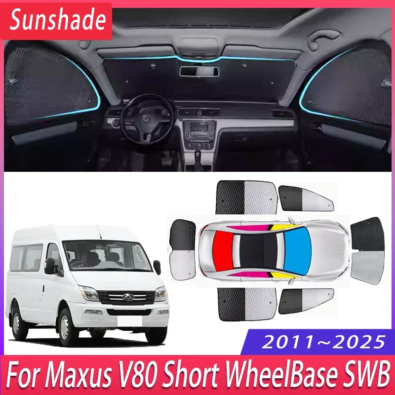 Car Sunshade For Maxus V80 Short WheelBase SWB 2011~2025 2018 Auto Heat Insulation Sun Protection Windshield Visor Accessories