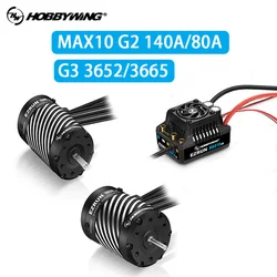 Original Hobbywing Ezrun Max10 G2 80A/140A Sensored Brushless ESC 3652SD/3665SD G3 Motor For 1/10 RC Cars