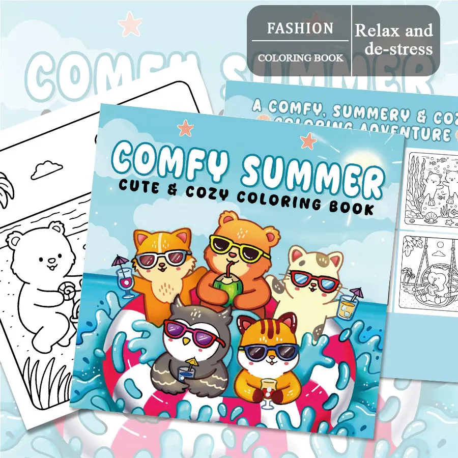 هاواي مريحة |     لغز تخفيف التوتر |     كتاب تلوين الكبار |     تحتوي على صفحات من مشاهد لعب الحيوانات اللطيفة |     نمط رائع |     Cl