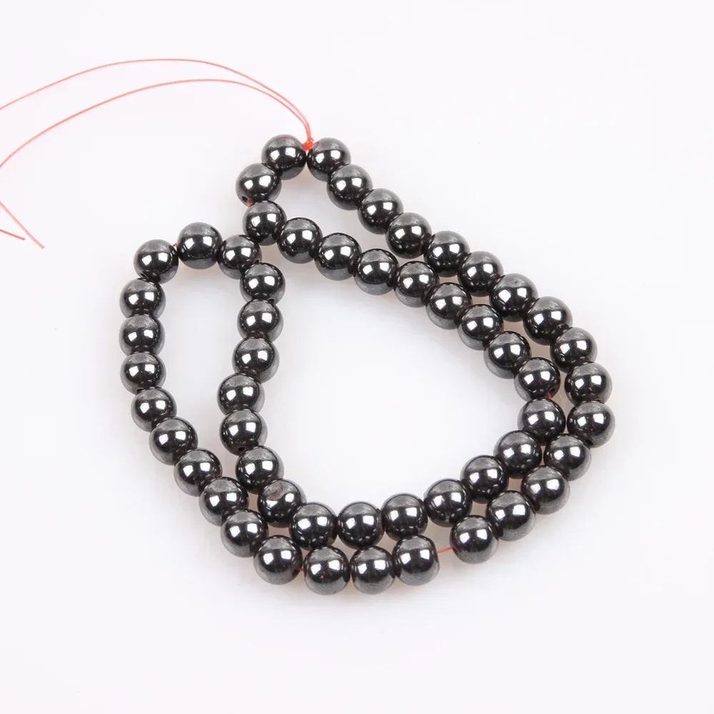 Natural Stone Magnetite Hematite Loose Beads Magnetic Black Gallstone for Women Jewelry Making DIY Bracelet Necklace Accessories