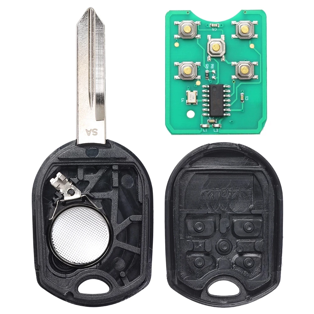 Keyecu 5 Buttons Remote Car Key Fob 315 / 433MHz 4D63 Chip for Ford Explorer Expedition Taurus Edge Fusion Flex - CWTWB1U793