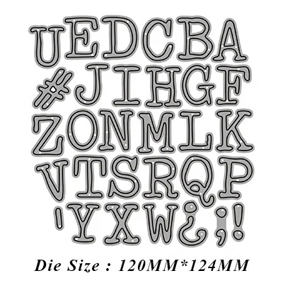 Alphabet and Number Metal Cutting Dies for Making Words Dies Cut Embossing Punching Stencils Template Mould for DIY Scrapbooking