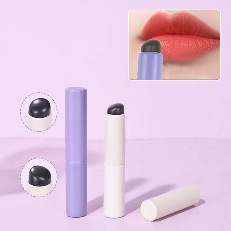 Brocha de silicona con cubierta, corrector en ángulo, bálsamo labial, brillo labial, corrector de cabeza en ángulo, brochas de maquillaje