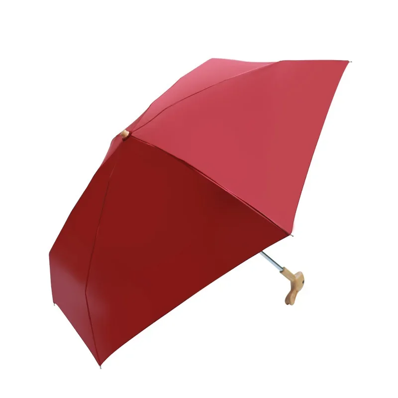 

Mini five-fold umbrella dual-purpose vinyl sunshade UV sun umbrella female